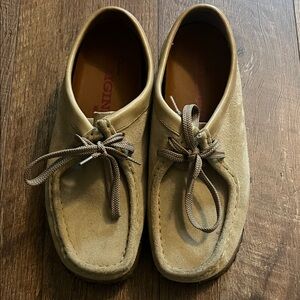 Clarks Beige Suede Loafers